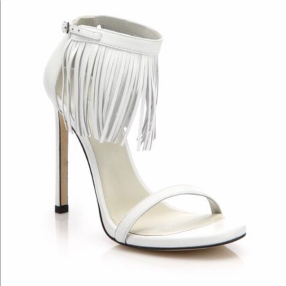 Stuart Weitzman Lovefringe Leather Sandals - Picture 2 of 7